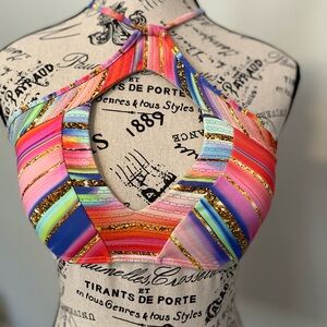 Luli Fama Multicolor Strappy swimwear Halter Top